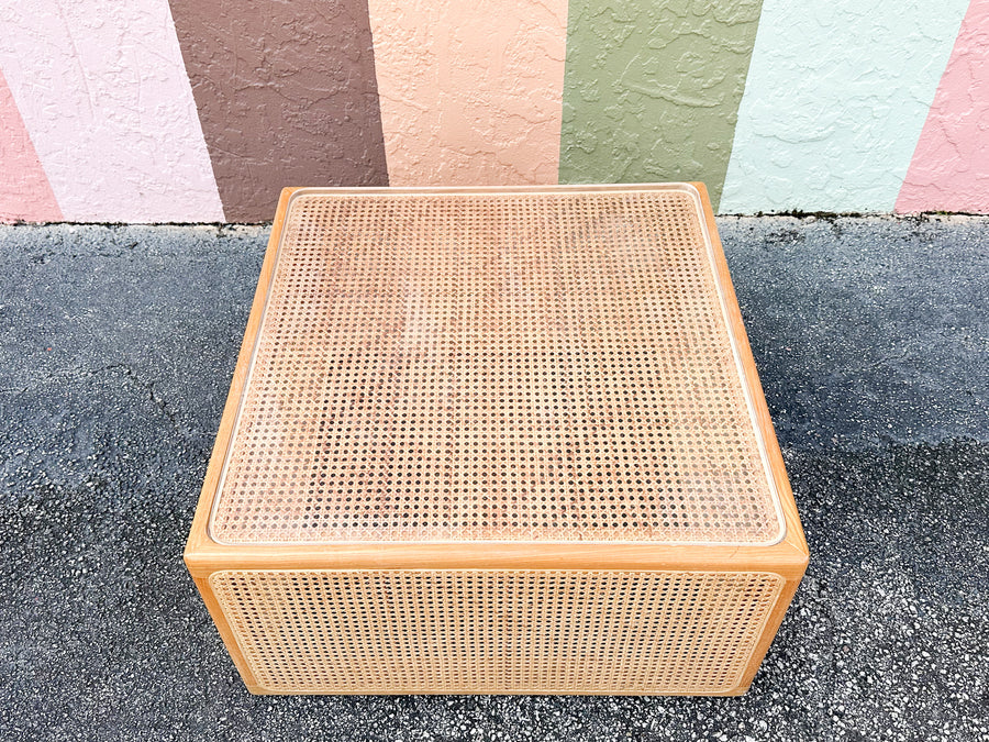 Square Cane Coffee Table