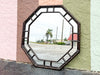 Large Faux Bamboo Octagon MIrror