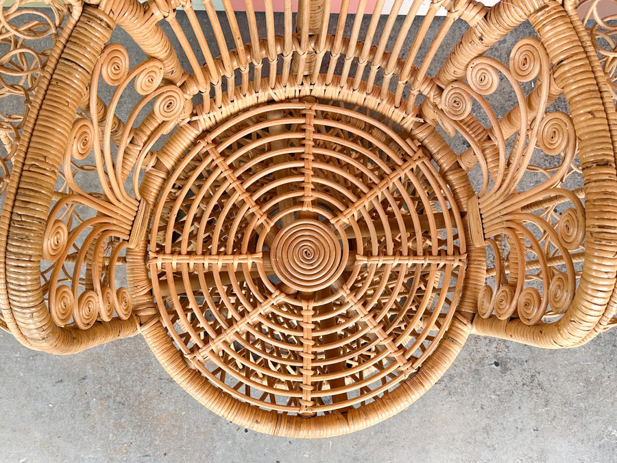 Fiddlehead Natural Rattan Peacock Chair