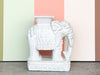 Terracotta White Elephant Garden Seat