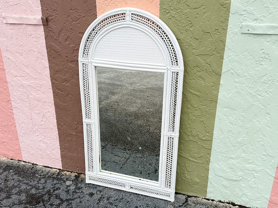 Coastal Cool Rattan Arch Mirror