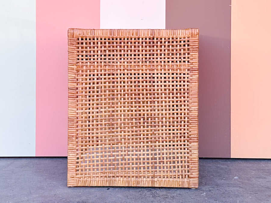 Coastal Cool Rattan and Laminate Nightstand