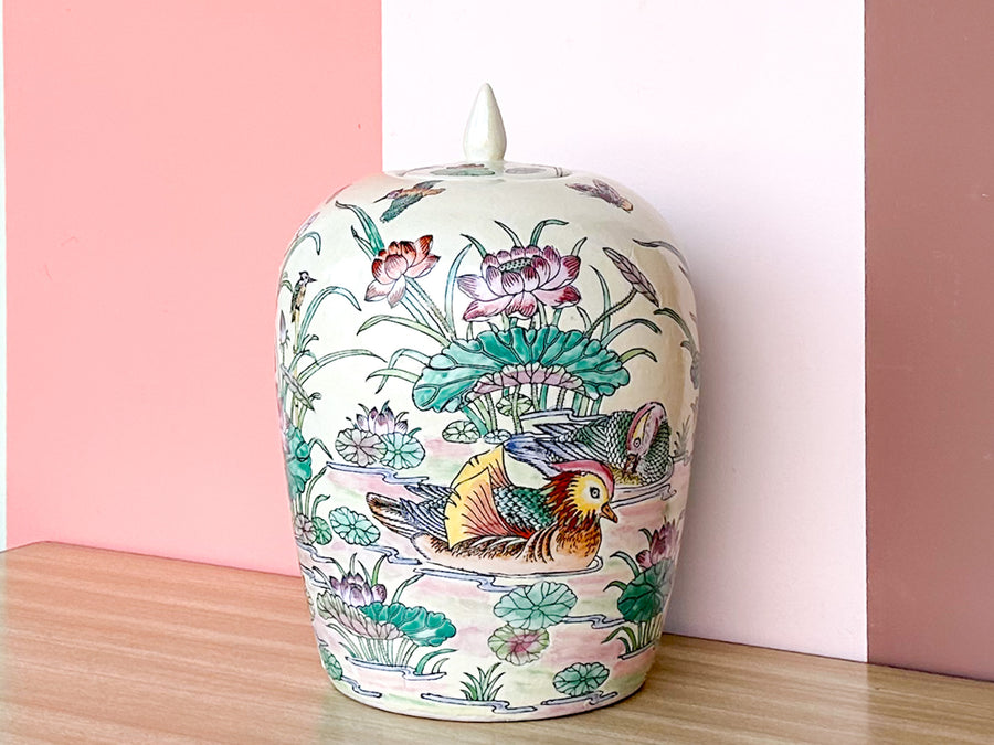 Colorful Lotus Temple Jar