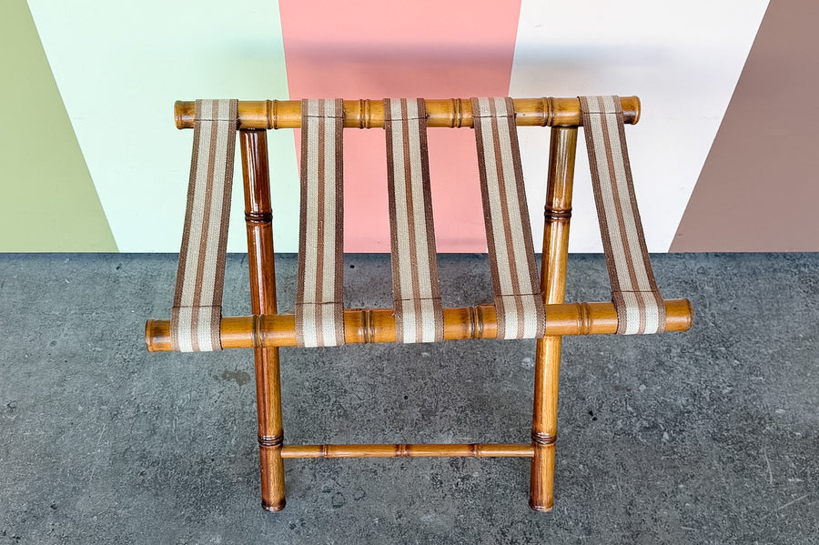 Faux Bamboo Luggage Rack