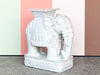 Terracotta White Elephant Garden Seat