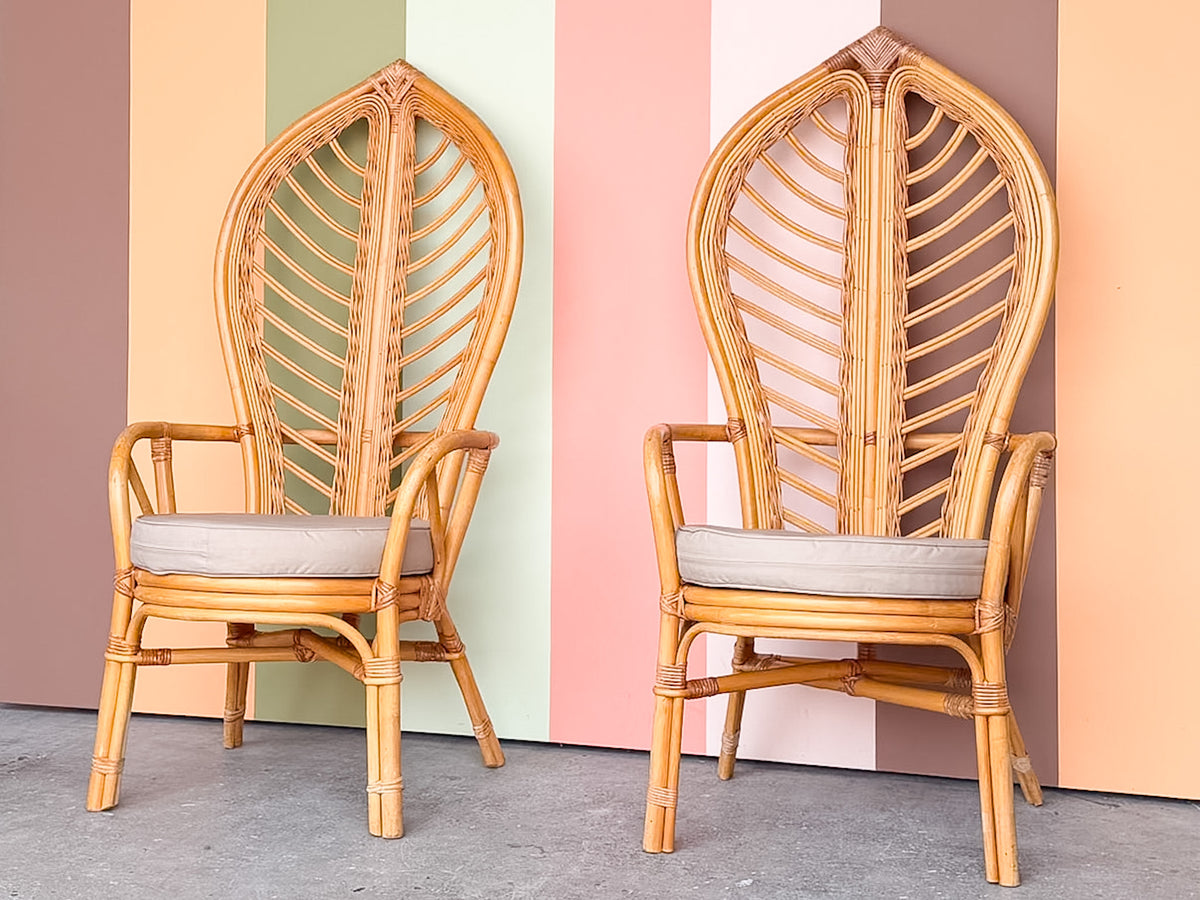 Pair of Palm Frond Accent Chairs