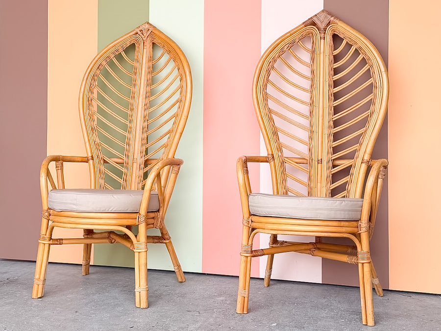 Pair of Palm Frond Accent Chairs