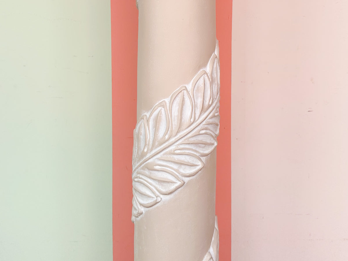 Plaster Palm Frond Floor Lamp