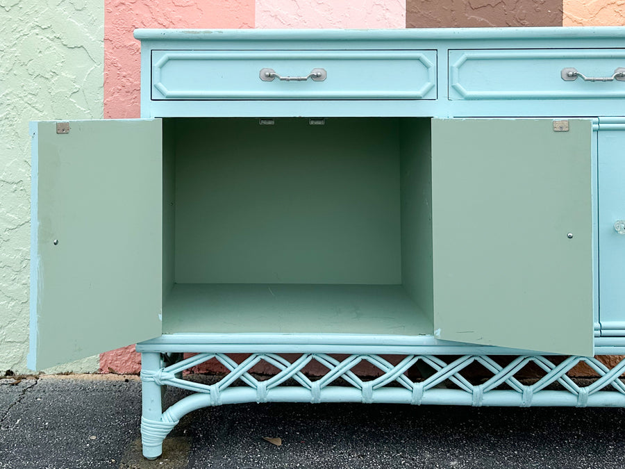 Ficks Reed Painted Rattan Server