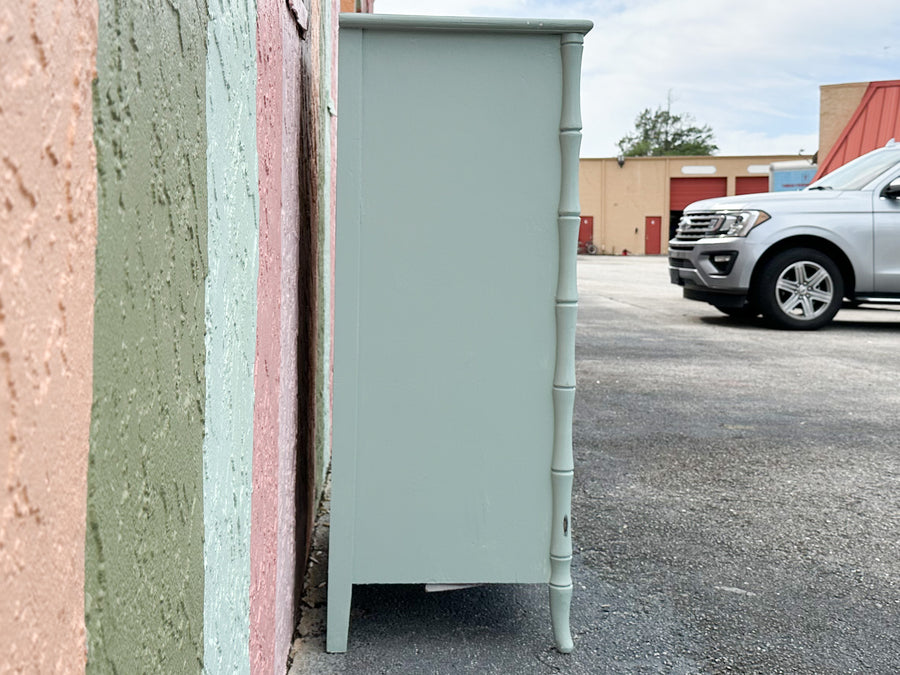 Painted Faux Bamboo Tall Chest