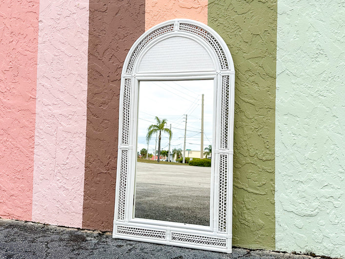 Coastal Cool Rattan Arch Mirror
