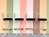 Set of Four Lucite Bar Stools