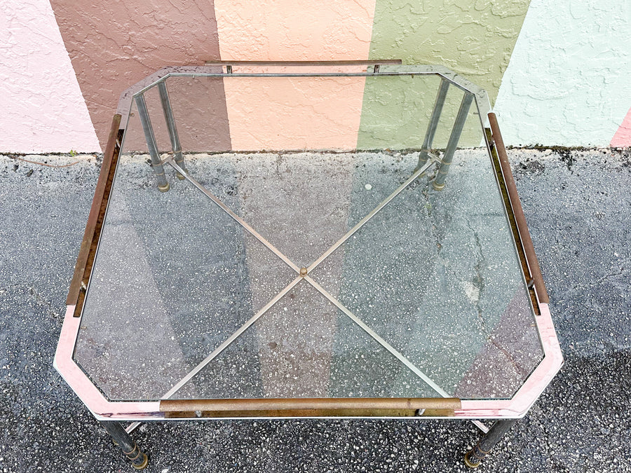 Metal Faux Bamboo Coffee Table