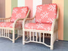 Pair of Coastal Rattan Lounge Chairs