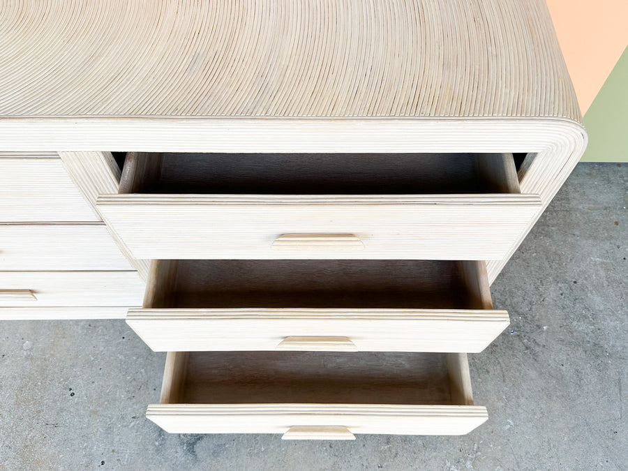 Coastal Cool Pencil Reed Rattan Dresser