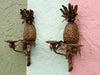 Pair of Brass Pineapple Wall Sconces