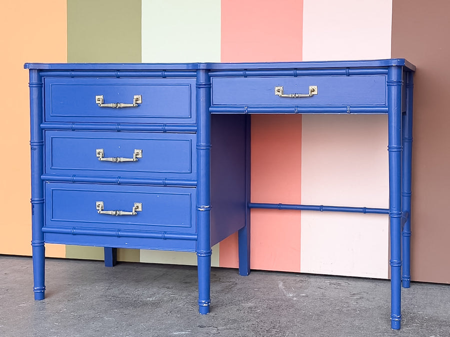 Painted Henry Link Faux Bamboo Desk