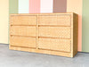 Coastal Rattan Wrapped Dresser