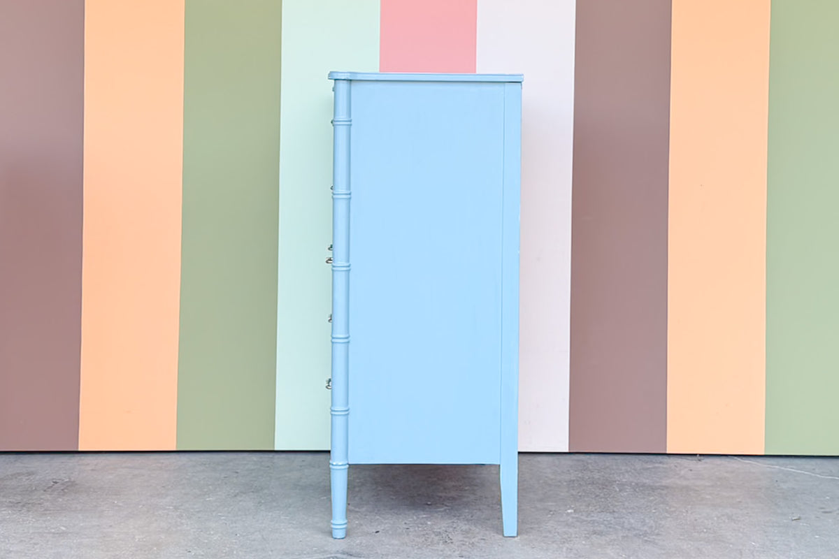 Painted Thomasville Faux Bamboo Tall Chest