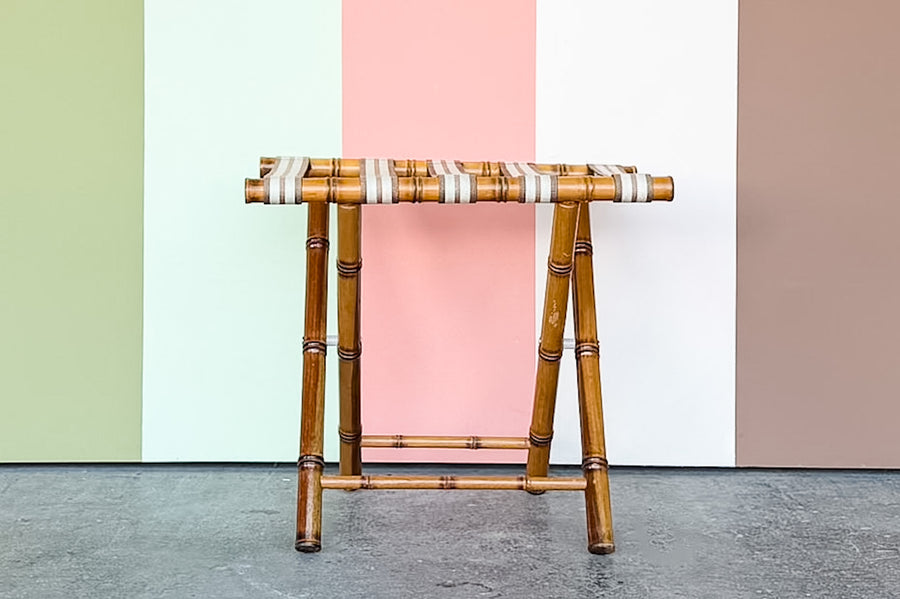Faux Bamboo Luggage Rack