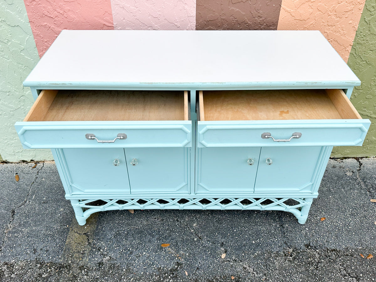 Ficks Reed Painted Rattan Server