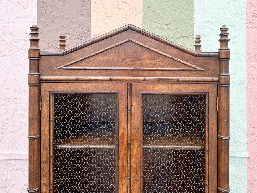 Handsome Faux Bamboo Cabinet