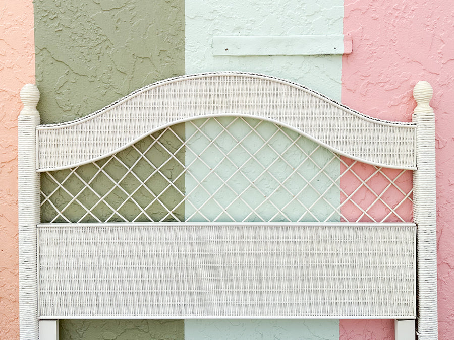 Pair of Henry Link Wicker Chic Twin Headboards