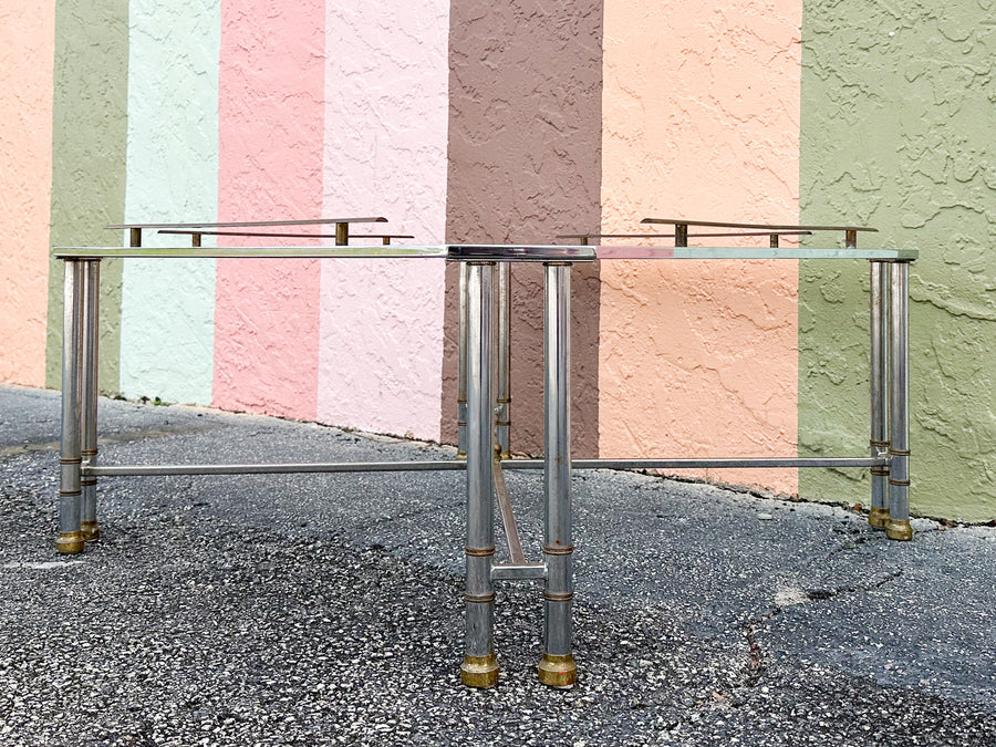 Metal Faux Bamboo Coffee Table