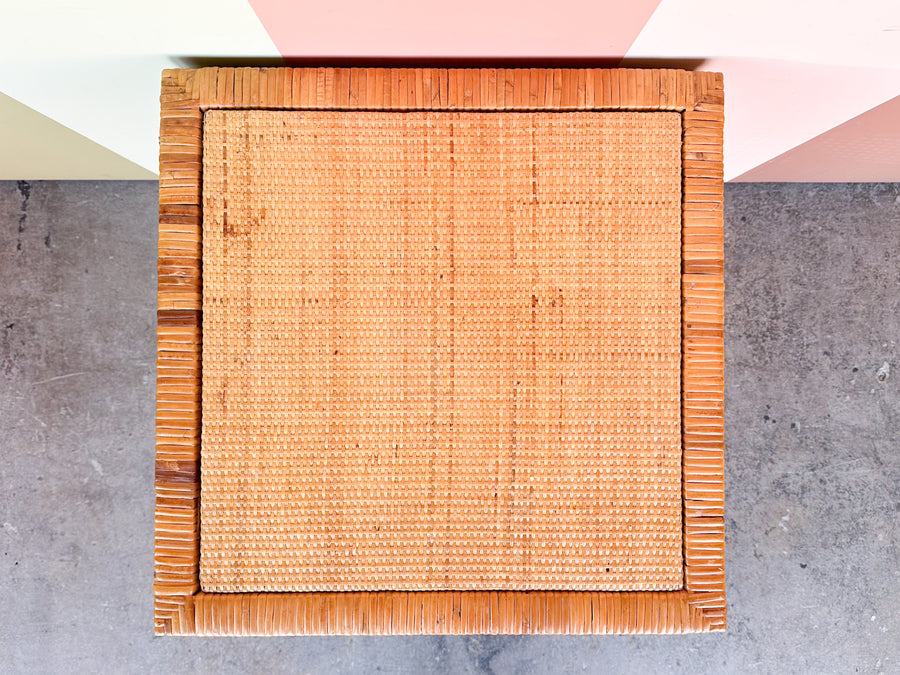 Coastal Cool Rattan and Laminate Nightstand