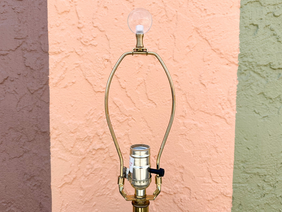 Navy and Lucite Lamp