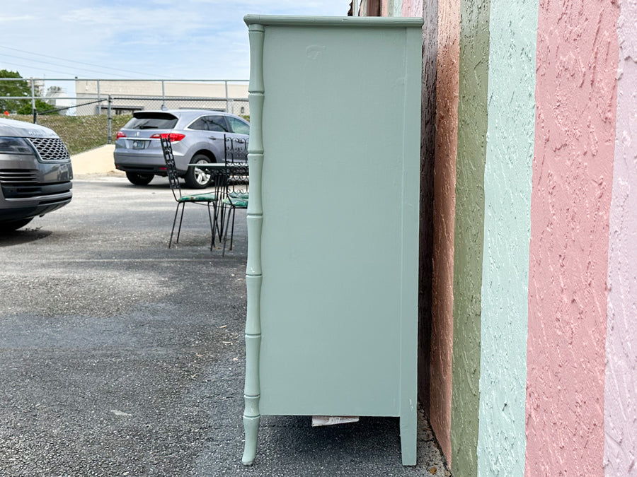 Painted Faux Bamboo Tall Chest