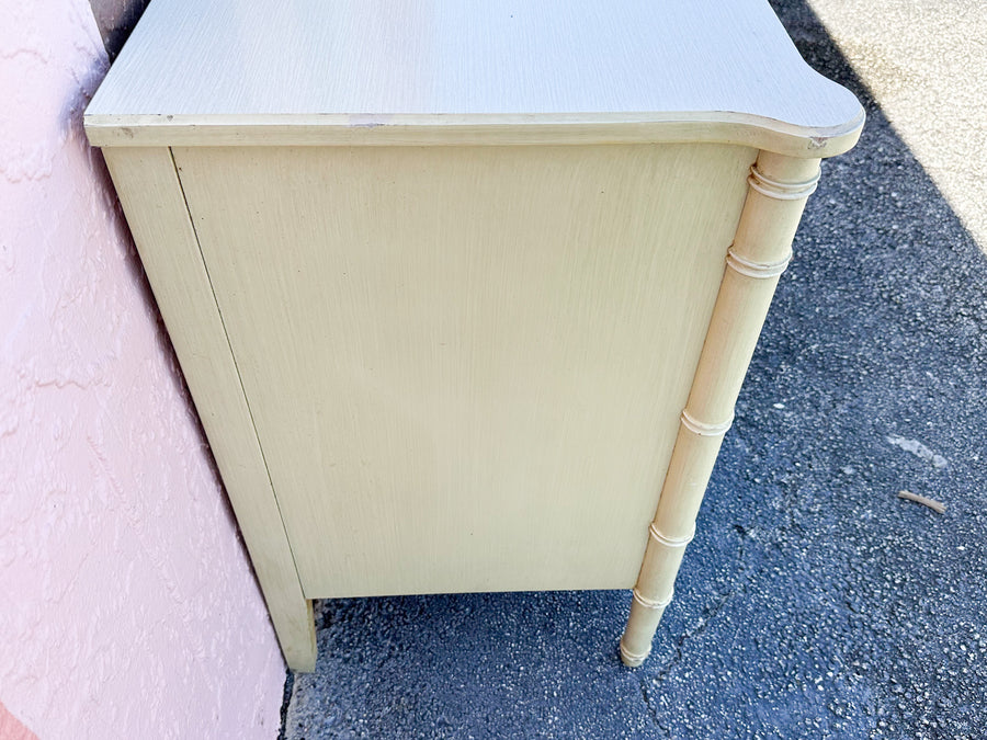 Seafoam Henry Link Faux Bamboo Dresser