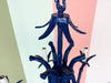 Navy Faux Bamboo Chandelier