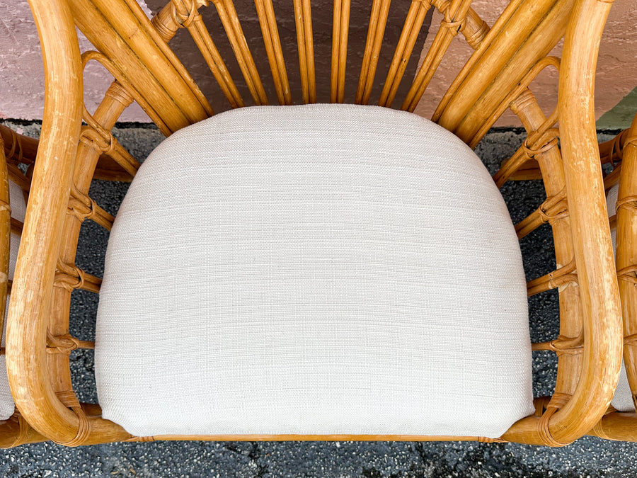 Set of Four Coastal Balloon Back Dining Chairs