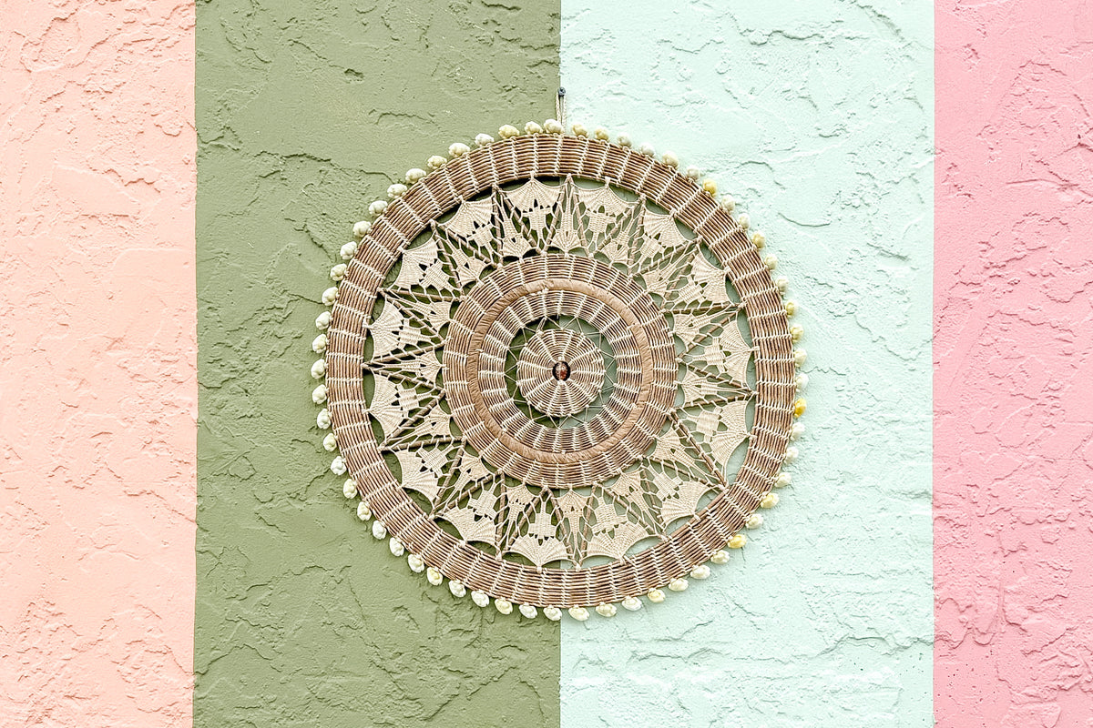 So 70's Macrame Shell Wall Art