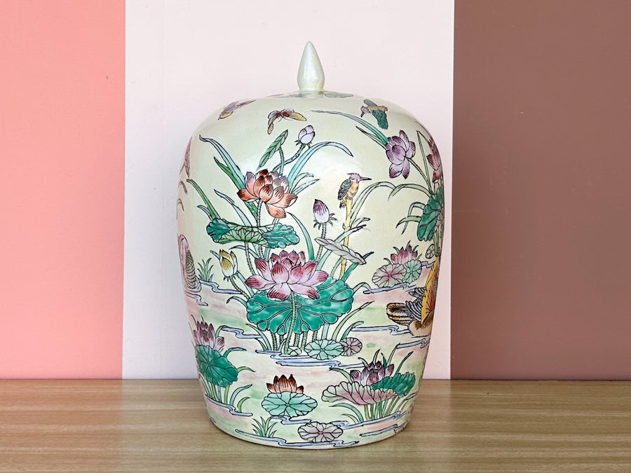 Colorful Lotus Temple Jar