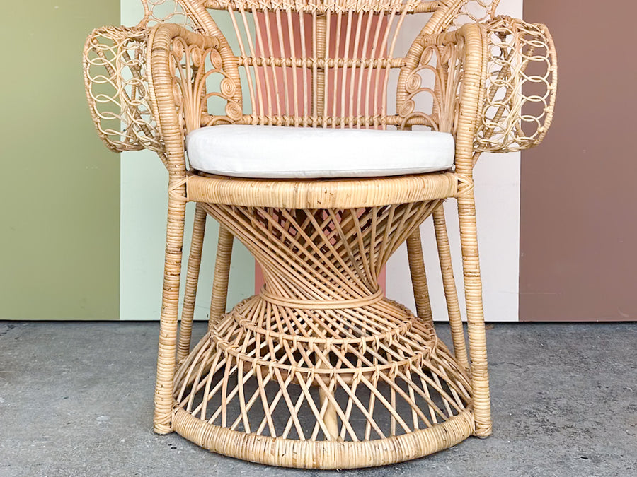 Fiddlehead Natural Rattan Peacock Chair
