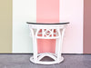 Palm Beach Chic Rattan Side Table