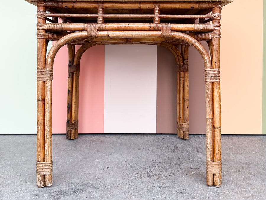 Seagrass and Rattan Game Table