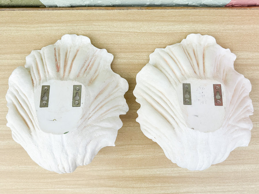 Pair of Clam Shell Wall Sconces