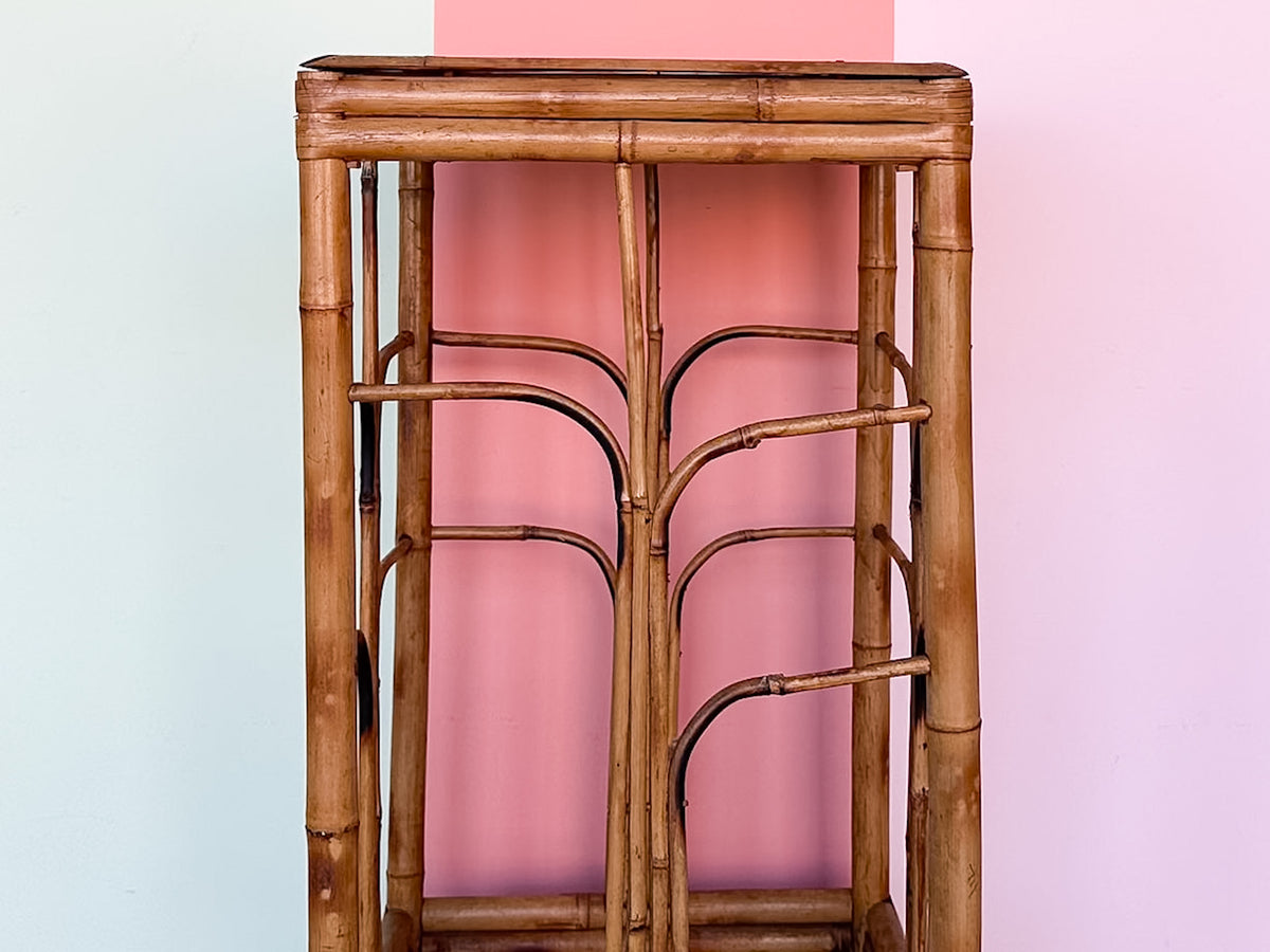 Tortoiseshell Rattan Plant Stand
