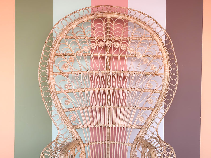 Fiddlehead Natural Rattan Peacock Chair