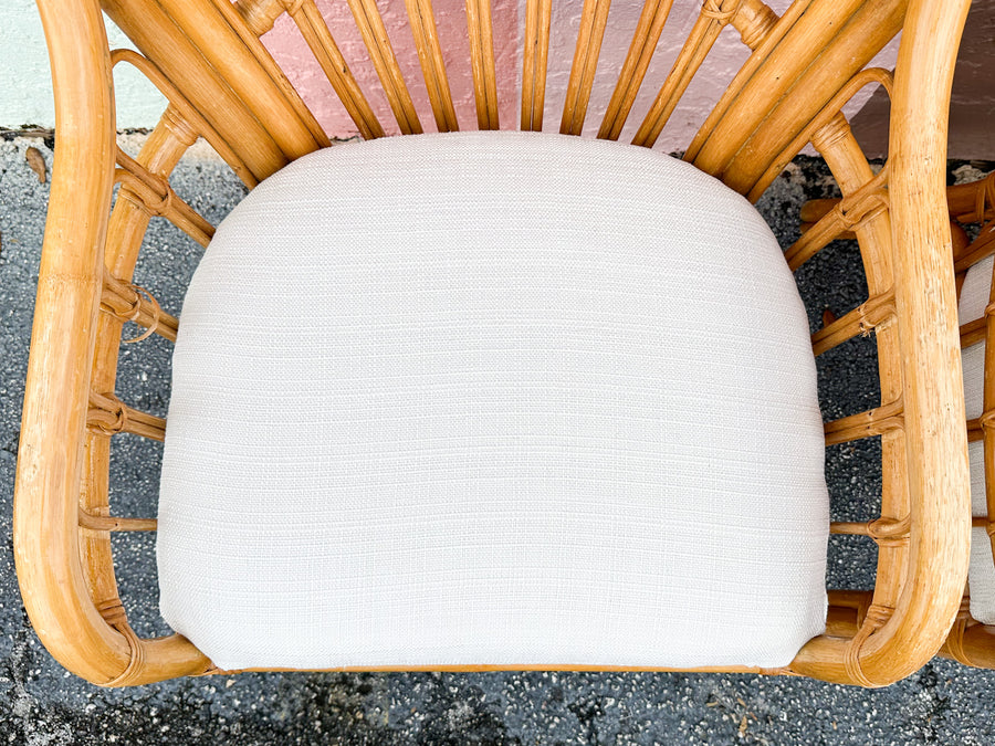 Set of Four Coastal Balloon Back Dining Chairs
