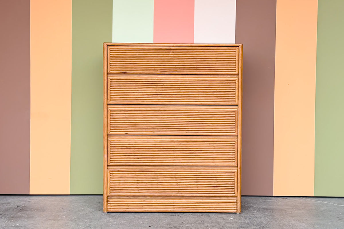 Coastal Cool Rattan Tall Chest