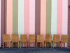 Set of Eight Baldwin Style Rattan Wrapped Dining Chairs