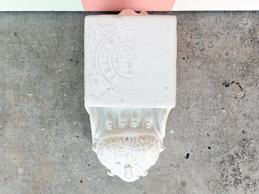 Terracotta White Elephant Garden Seat