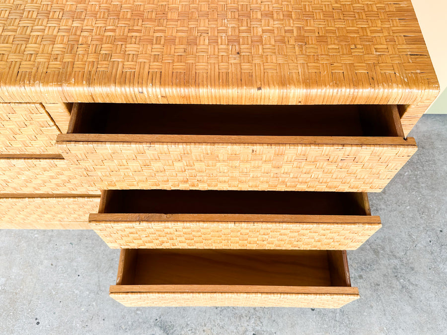 Coastal Rattan Wrapped Dresser