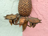 Pair of Brass Pineapple Wall Sconces