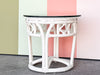Palm Beach Chic Rattan Side Table