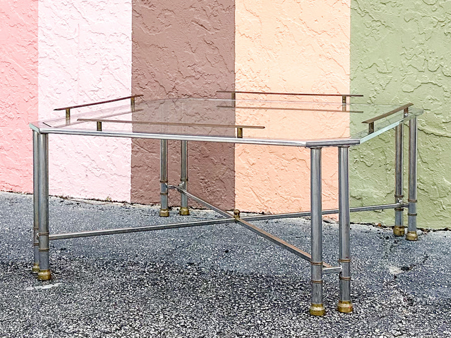 Metal Faux Bamboo Coffee Table
